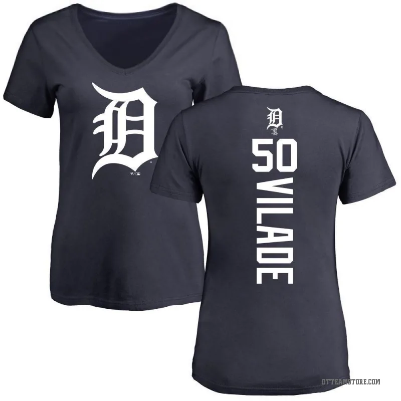 Ryan Vilade Women's Navy Detroit Tigers Backer Slim Fit T-Shirt -