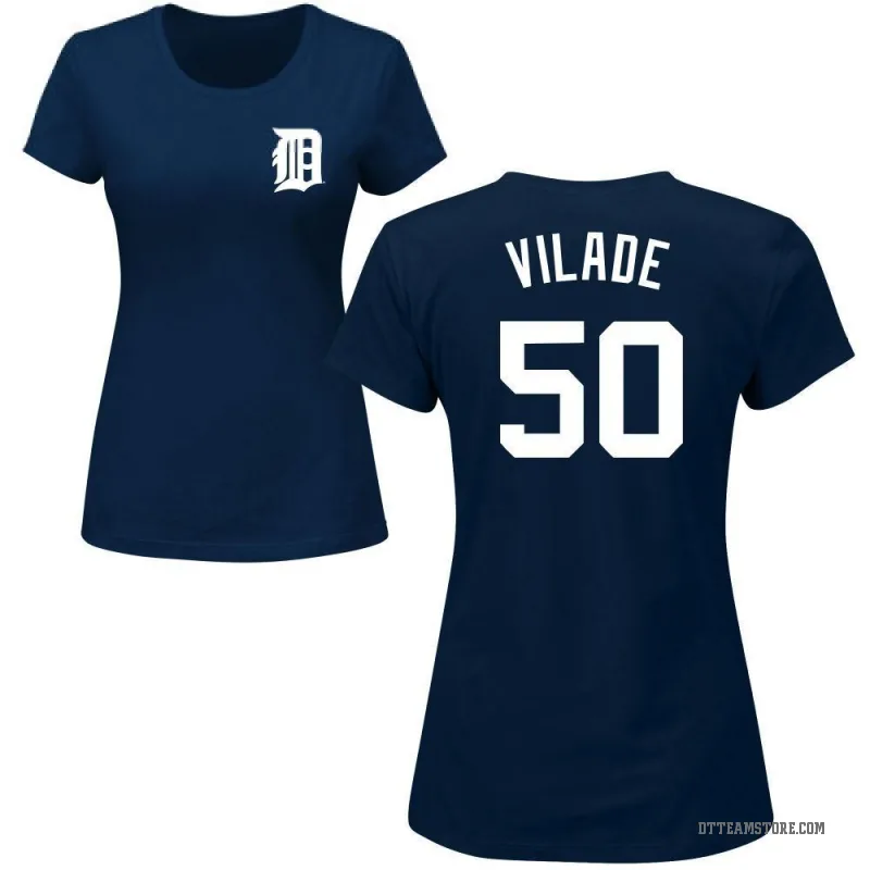 Ryan Vilade Women's Navy Detroit Tigers Roster T-Shirt -