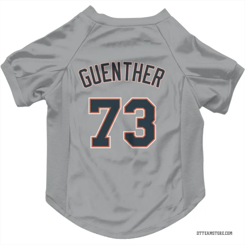 Sean Guenther Gray Detroit Tigers Cat & Dog Pet Jersey