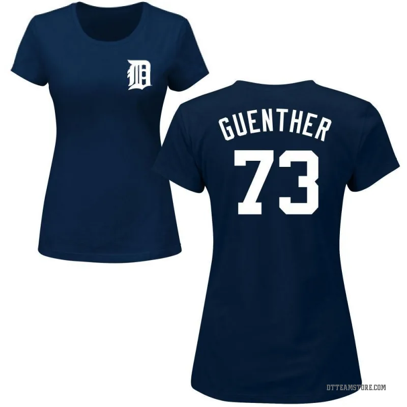 Sean Guenther Women's Navy Detroit Tigers Roster T-Shirt -