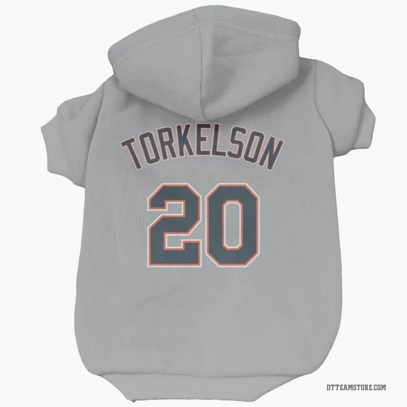 Spencer Torkelson Gray Detroit Tigers Cat & Dog Pet Hoodie