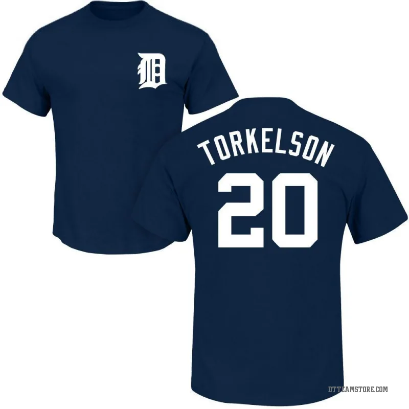 Spencer Torkelson Youth Navy Detroit Tigers Roster T-Shirt -