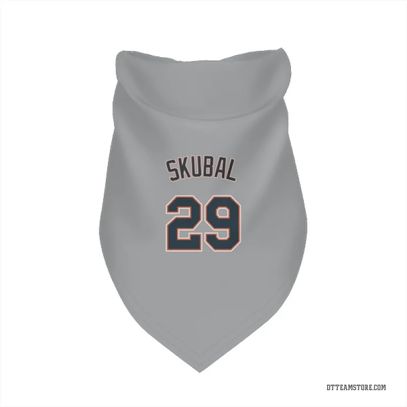 Tarik Skubal Gray Detroit Tigers Cat & Dog Pet Bandana