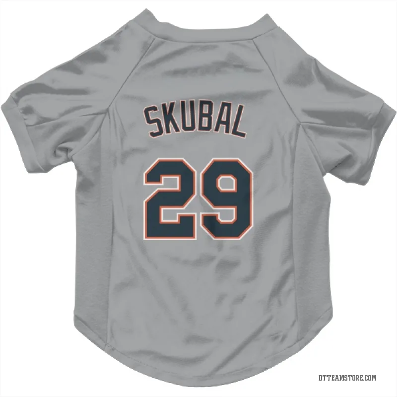 Tarik Skubal Gray Detroit Tigers Cat & Dog Pet Jersey