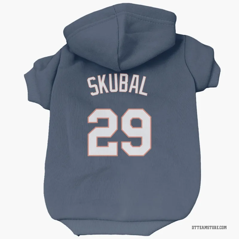 Tarik Skubal Navy Detroit Tigers Cat & Dog Pet Hoodie