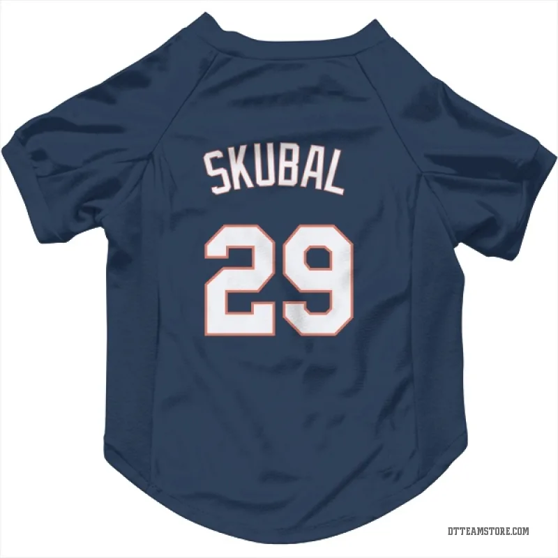 Tarik Skubal Navy Detroit Tigers Cat & Dog Pet Jersey