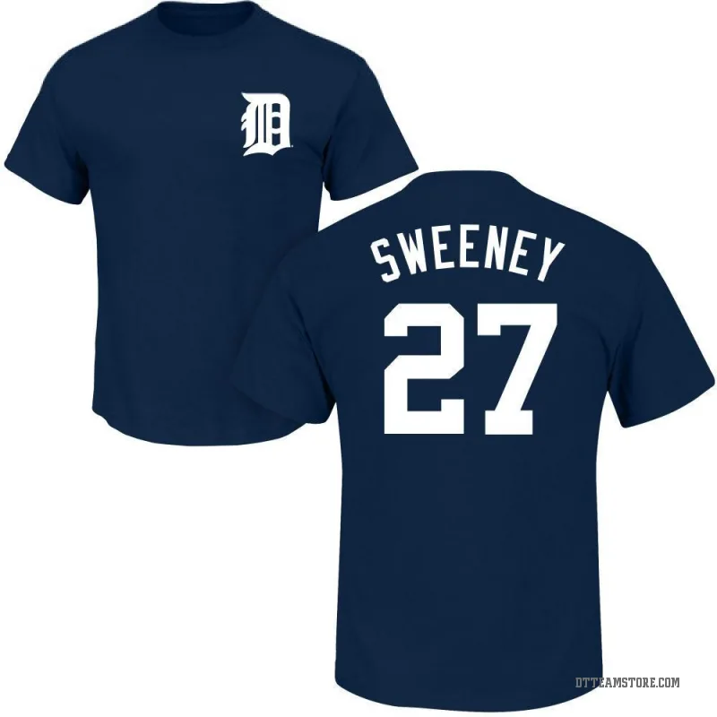 Trey Sweeney Men's Navy Detroit Tigers Roster T-Shirt -