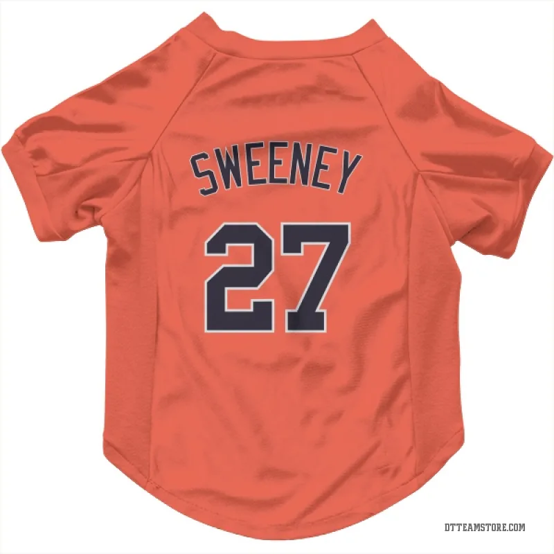 Trey Sweeney Orange Detroit Tigers Cat & Dog Pet Jersey