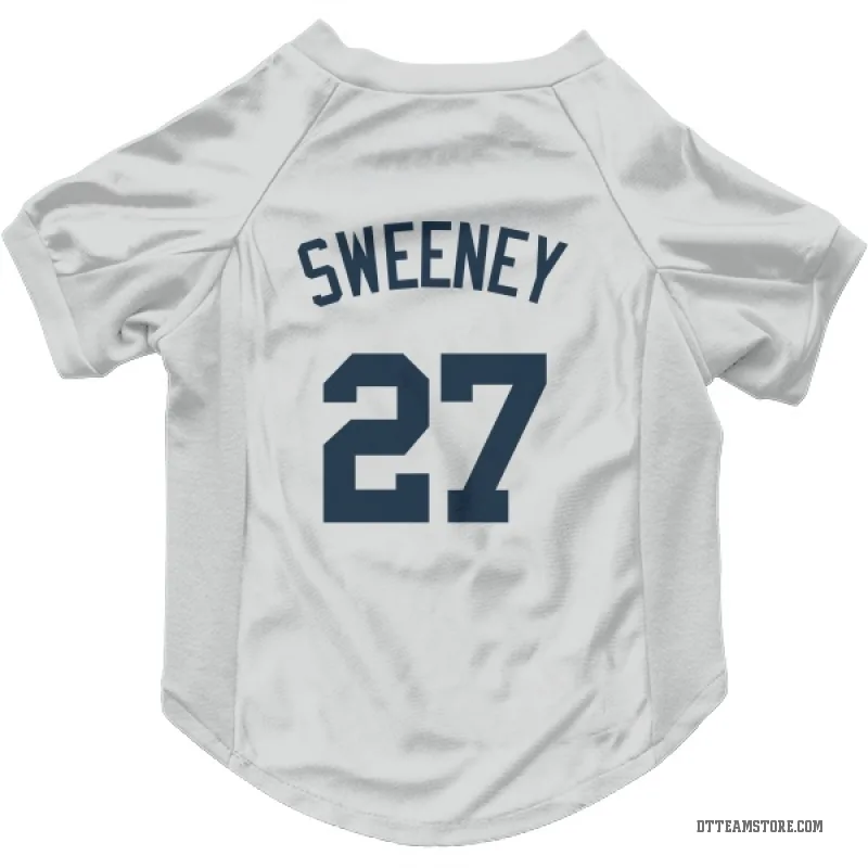 Trey Sweeney White Detroit Tigers Cat & Dog Pet Jersey