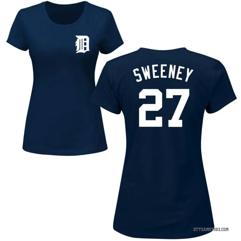 Trey Sweeney Women's Navy Detroit Tigers Roster T-Shirt -