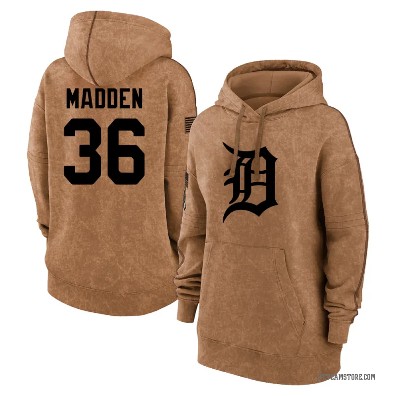 Ty Madden Women's Brown Detroit Tigers 2023 Salute to Service Pullover Hoodie