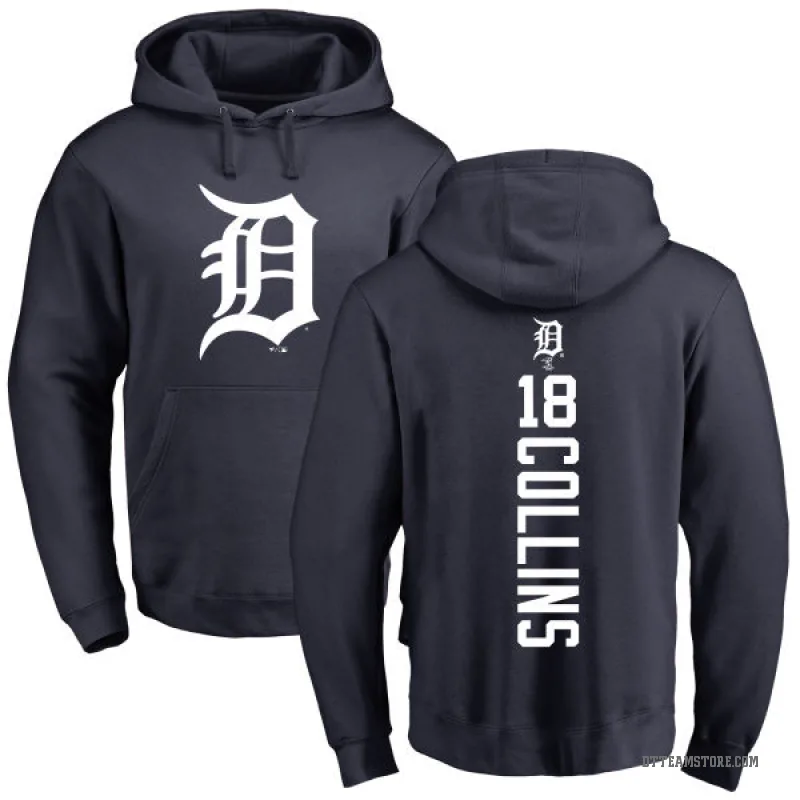 Tyler Collins Men's Navy Detroit Tigers Backer Pullover Hoodie