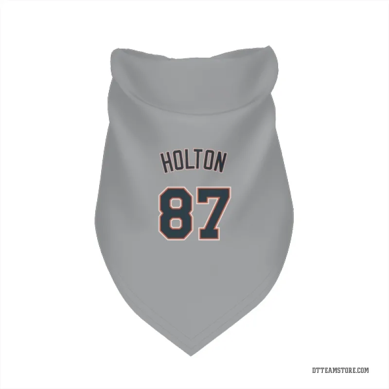 Tyler Holton Gray Detroit Tigers Cat & Dog Pet Bandana