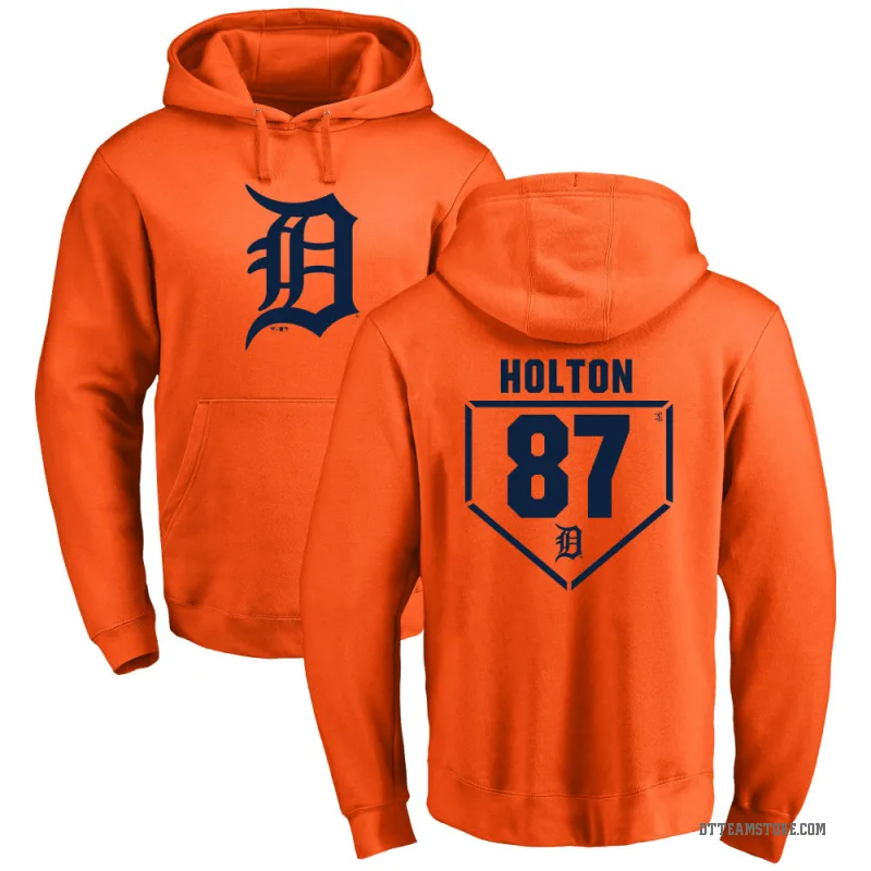 Tyler Holton Men's Orange Detroit Tigers Branded RBI Pullover Hoodie -