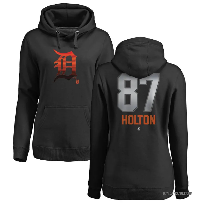 Tyler Holton Women's Black Detroit Tigers Branded Midnight Mascot Pullover Hoodie -