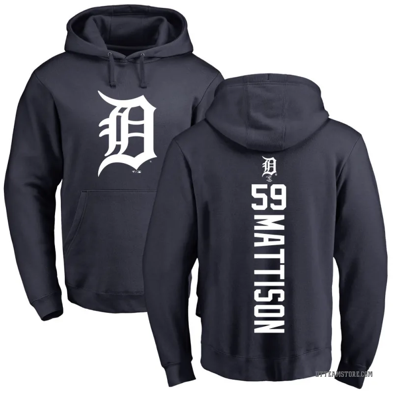 Tyler Mattison Men's Navy Detroit Tigers Backer Pullover Hoodie