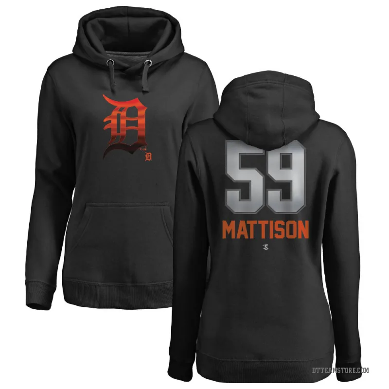 Tyler Mattison Women's Black Detroit Tigers Branded Midnight Mascot Pullover Hoodie -