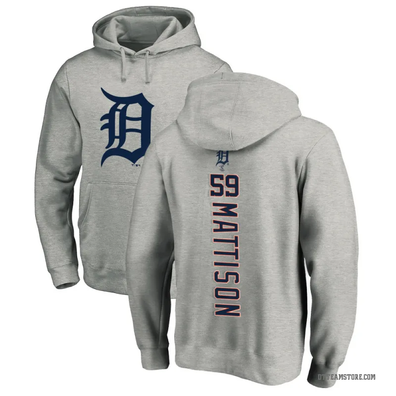 Tyler Mattison Youth Detroit Tigers Ash Backer Pullover Hoodie