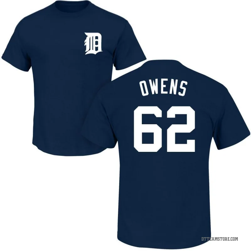 Tyler Owens Men's Navy Detroit Tigers Roster T-Shirt -