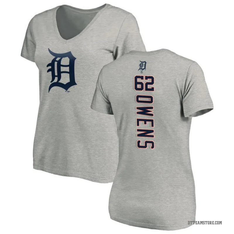 Tyler Owens Women's Ash Detroit Tigers Backer Slim Fit T-Shirt -