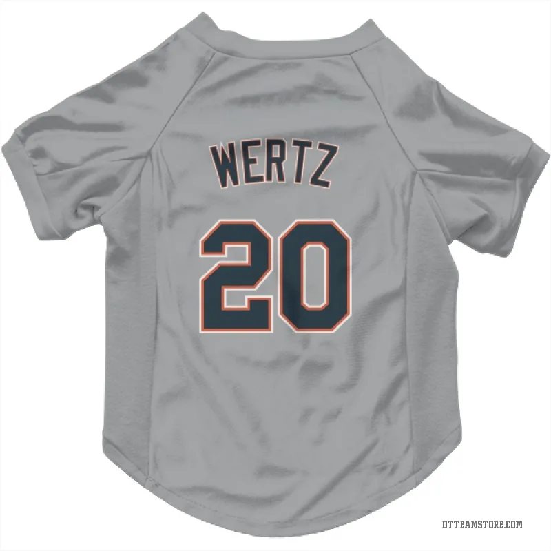 Vic Wertz Gray Detroit Tigers Cat & Dog Pet Jersey