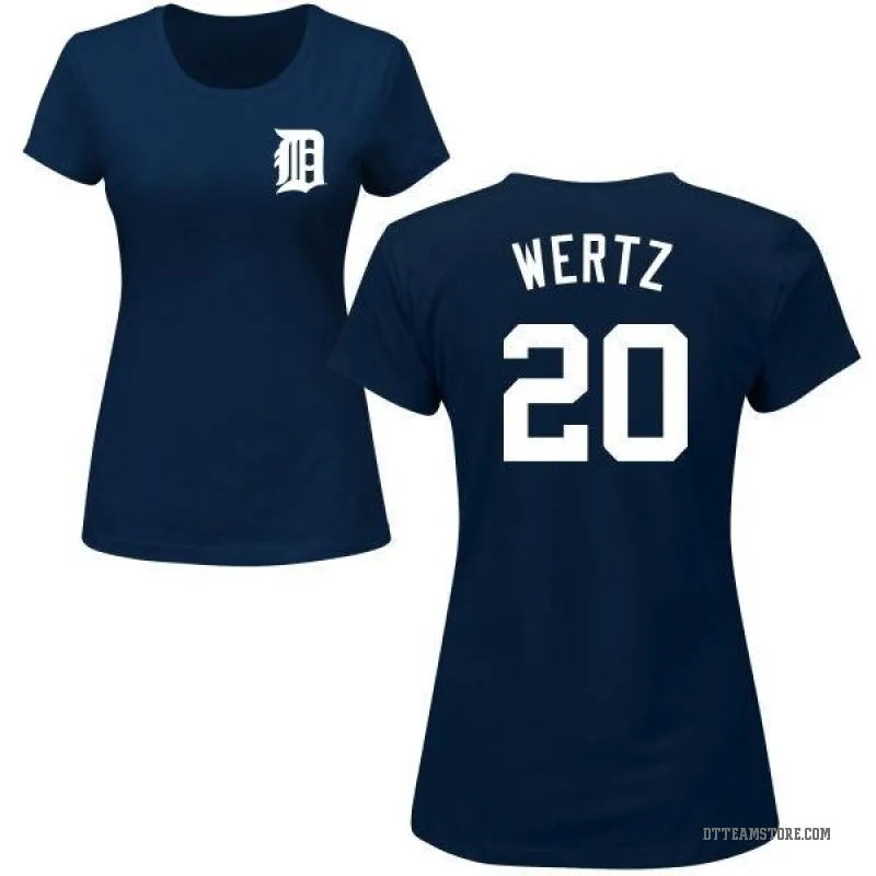 Vic Wertz Women's Navy Detroit Tigers Roster T-Shirt -