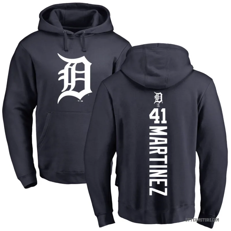 Victor Martinez Men's Navy Detroit Tigers Backer Pullover Hoodie