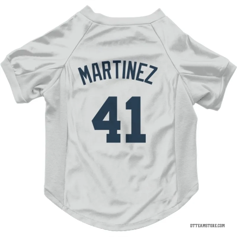 Victor Martinez White Detroit Tigers Cat & Dog Pet Jersey