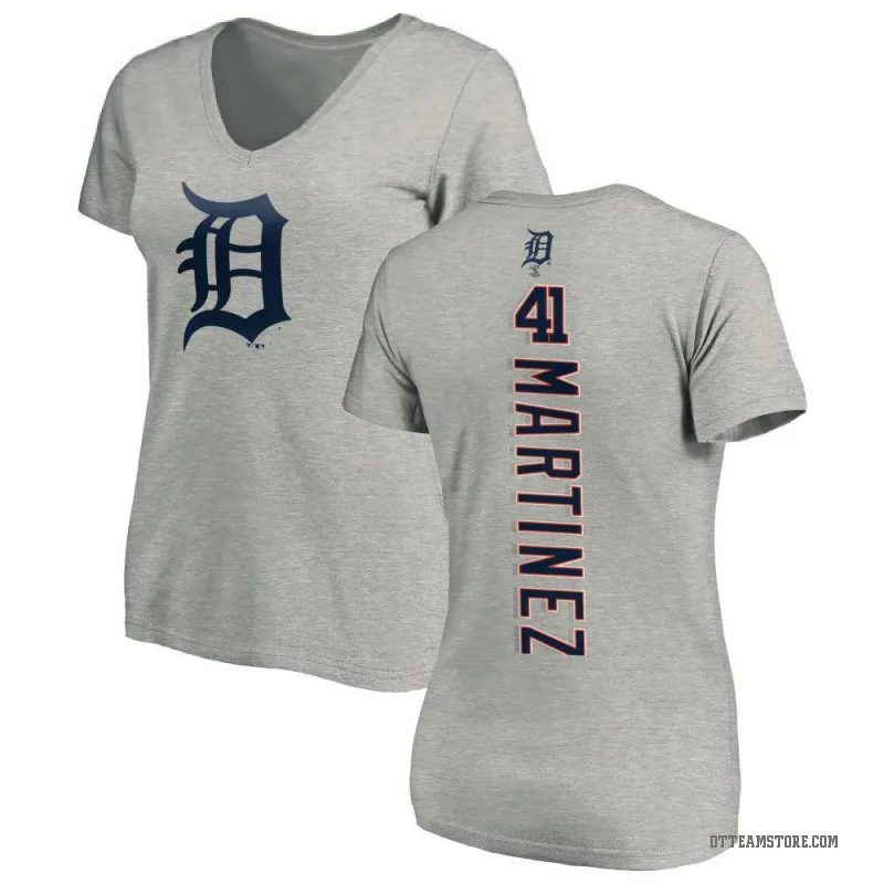 Victor Martinez Women's Ash Detroit Tigers Backer Slim Fit T-Shirt -