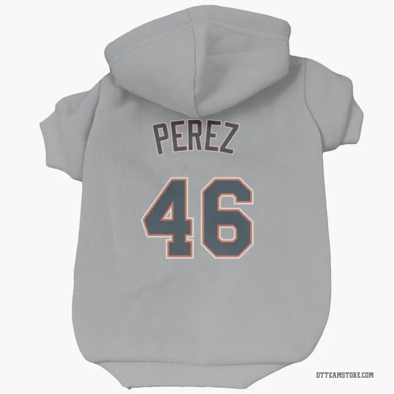 Wenceel Perez Gray Detroit Tigers Cat & Dog Pet Hoodie