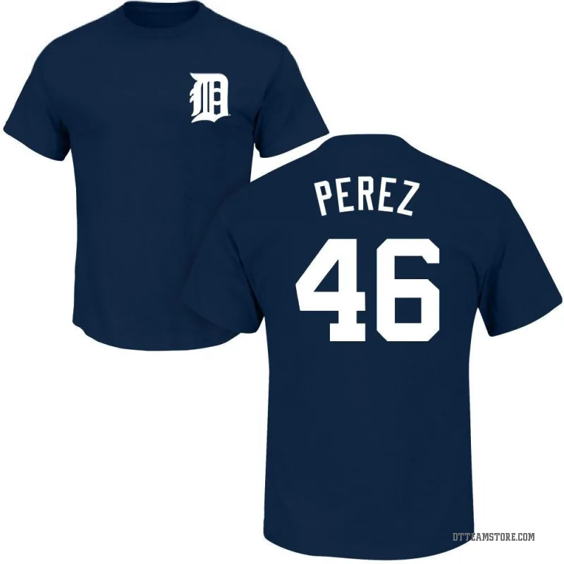 Wenceel Perez Men's Navy Detroit Tigers Roster T-Shirt -