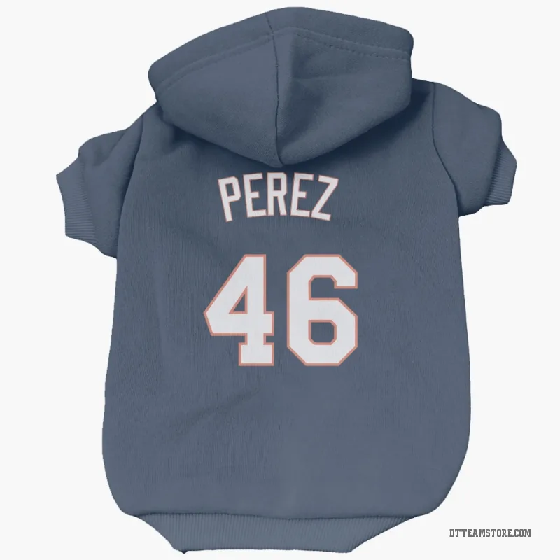 Wenceel Perez Navy Detroit Tigers Cat & Dog Pet Hoodie