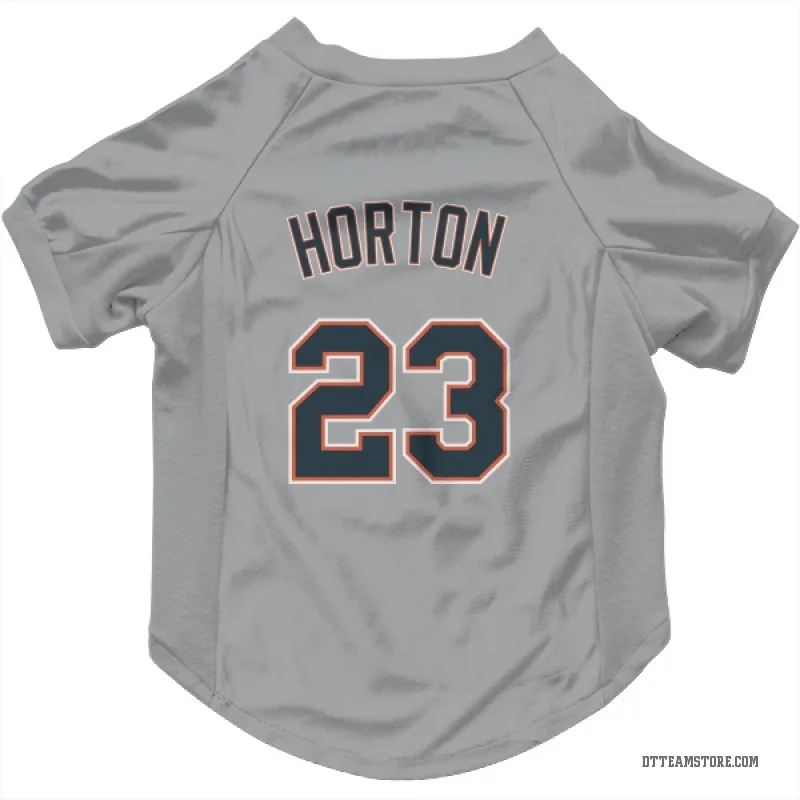 Willie Horton Gray Detroit Tigers Cat & Dog Pet Jersey