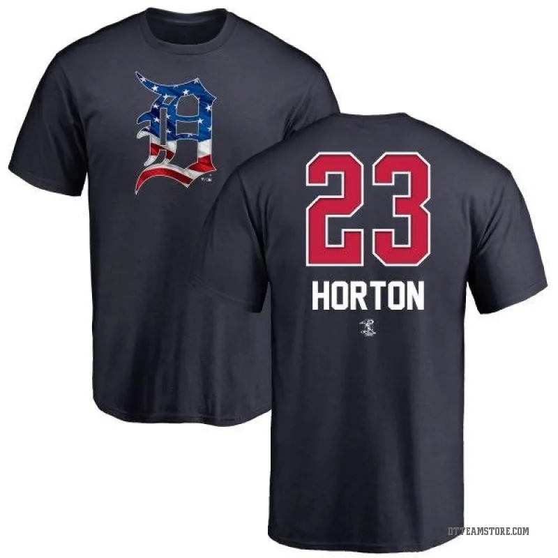 Willie Horton Men's Navy Detroit Tigers Name and Number Banner Wave T-Shirt -