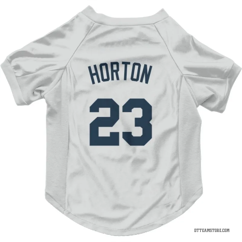 Willie Horton White Detroit Tigers Cat & Dog Pet Jersey