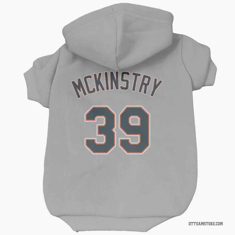 Zach McKinstry Gray Detroit Tigers Cat & Dog Pet Hoodie