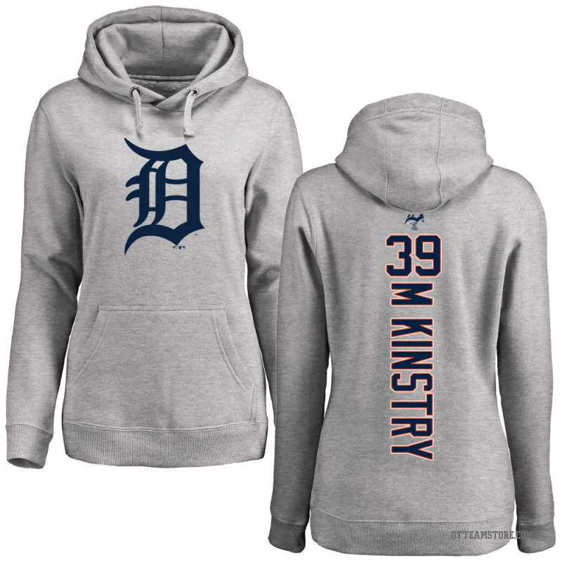 Zach McKinstry Women's Detroit Tigers Ash Backer Pullover Hoodie